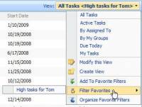 SharePoint List Filter Favorites screenshot