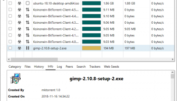 Koinonein BitTorrent Client screenshot