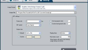 ThunderSoft SWF to GIF Converter screenshot