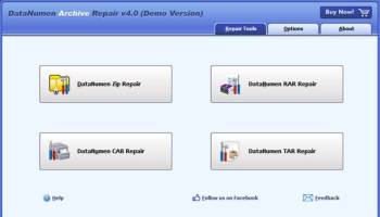 DataNumen Archive Repair screenshot