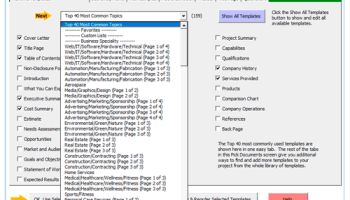 Proposal Pack Wizard Software screenshot