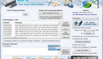 Bulk SMS USB Modem screenshot