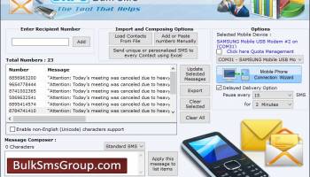GSM Mobile Messaging screenshot