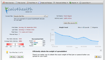 kcals4health screenshot