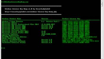 Windows License Key Dump screenshot