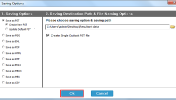 Convert Mozilla Thunderbird Mail to Outlook screenshot