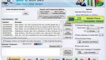 Text Messages Sending Program screenshot