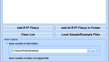 RTF To TIFF Converter Software screenshot