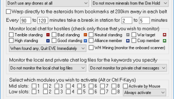 TinyMiner EVE Online Mining Bot screenshot