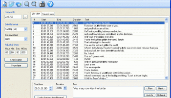 Subtitle Edit portable screenshot