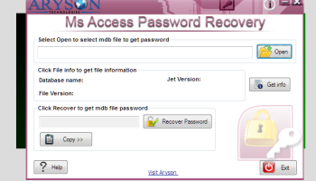 Aryson Access Password Recovery screenshot