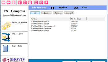 PST Compress and Compact screenshot