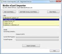 Add vCards to Outlook 2010 screenshot