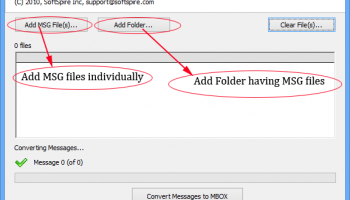 MSG to MBOX Converter screenshot