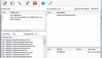 Website PDF Files Email Extractor screenshot