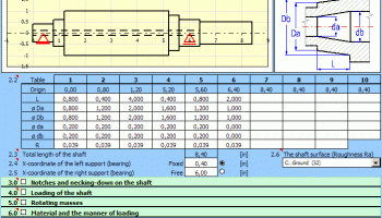 MITCalc Shafts Calculation screenshot