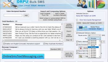 GSM Text Messaging Software screenshot