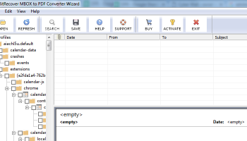 MBOX Thunderbird Export to PDF Adobe screenshot