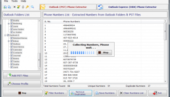 Outlook Mobile,Phone Number Extractor screenshot