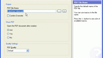 PDF Printer screenshot