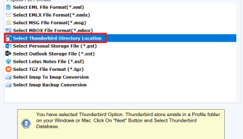 DailySoft Thunderbird to HTML Converter screenshot
