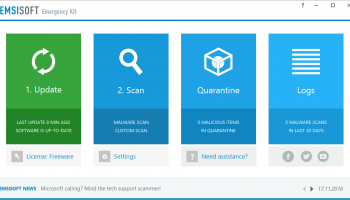 Emsisoft Emergency Kit screenshot