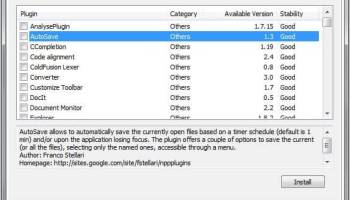Notepad++ Plugin Manager screenshot