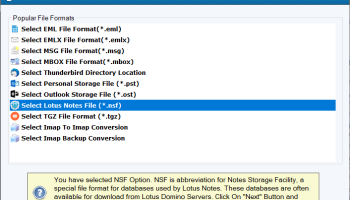 FixVare NSF to MHTML Converter screenshot