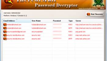 Password Decryptor for IncrediMail screenshot