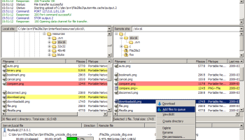 FileZilla screenshot