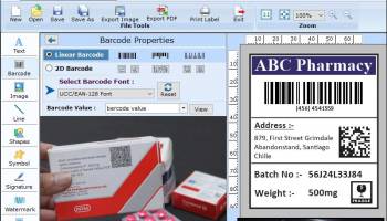 Healthcare Barcode Software screenshot