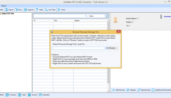 Softaken PST to NSF Converter screenshot