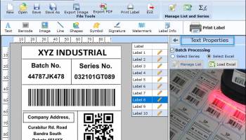Barcode Label Design Software screenshot