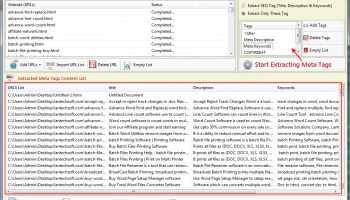 Meta Tag Grabber screenshot