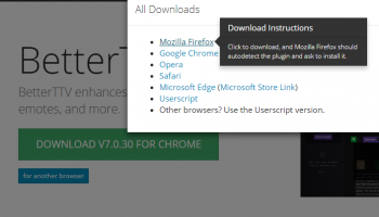BetterTTV for Firefox screenshot