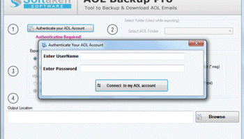 Softaken AOL Backup screenshot