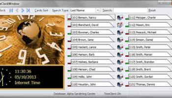 TimeClockWindow screenshot
