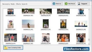 Memory Card File Restore Software screenshot
