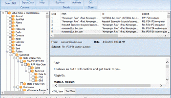 Lotus Notes NSF File Converter screenshot