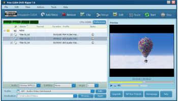 Free CUDA DVD Ripper screenshot