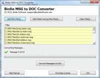 Convert MSG to Word screenshot