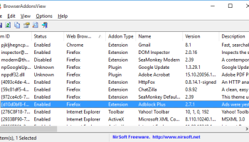 BrowserAddonsView screenshot