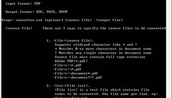 Okdo PDF to Word Converter Command Line screenshot