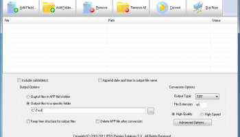 AFP to TIFF Converter screenshot