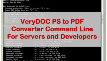 VeryUtils PS to PDF Converter Command Line screenshot