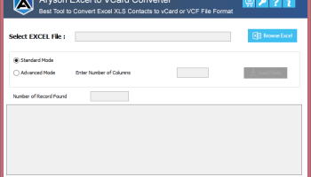 Excel to vCard Converter screenshot