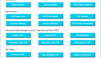 Tweak Microsoft Print to PDF screenshot