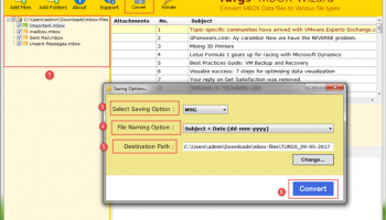 MBOX to Outlook MSG Converter screenshot