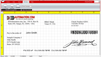 MICR Check Printing Design Software screenshot