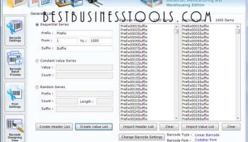Barcode Maker for Warehousing Industry screenshot